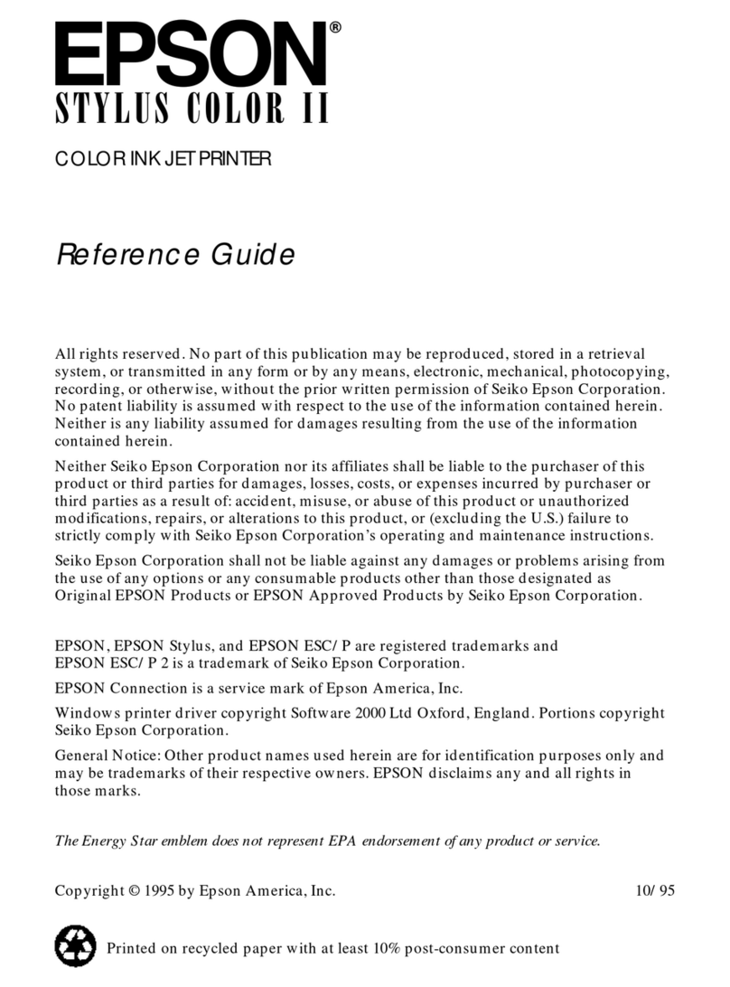 Epson Stylus Color II User manual