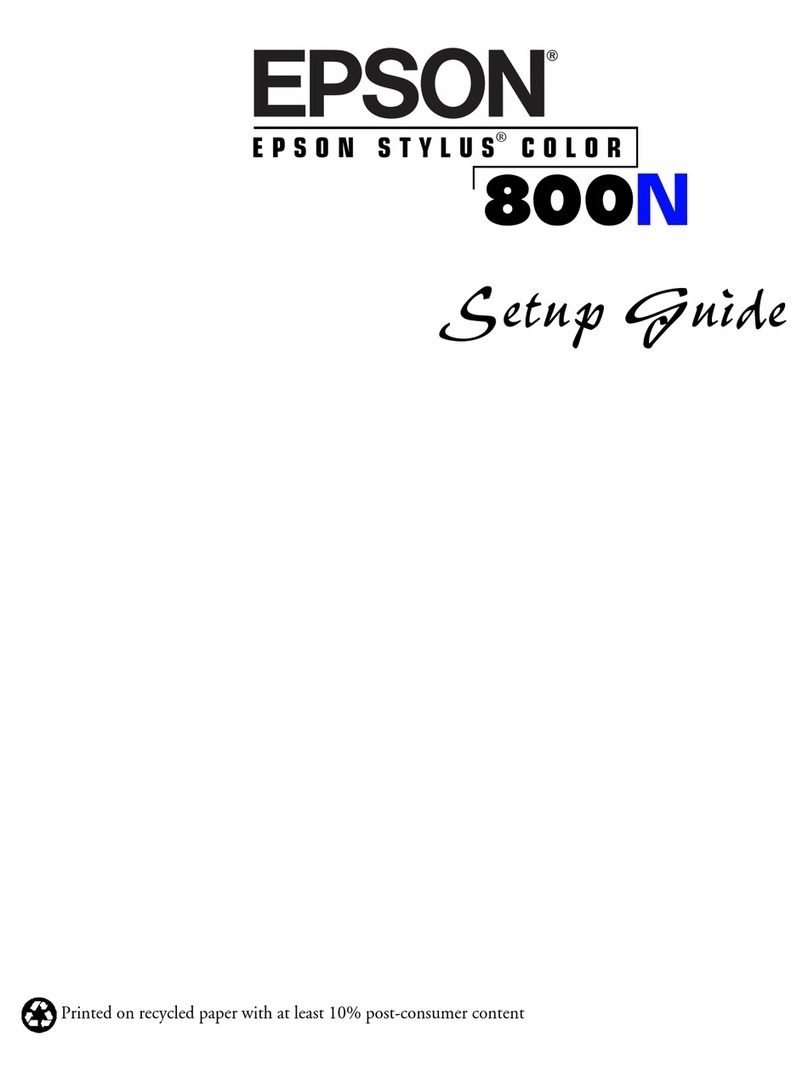 Epson Stylus Color 800N User manual