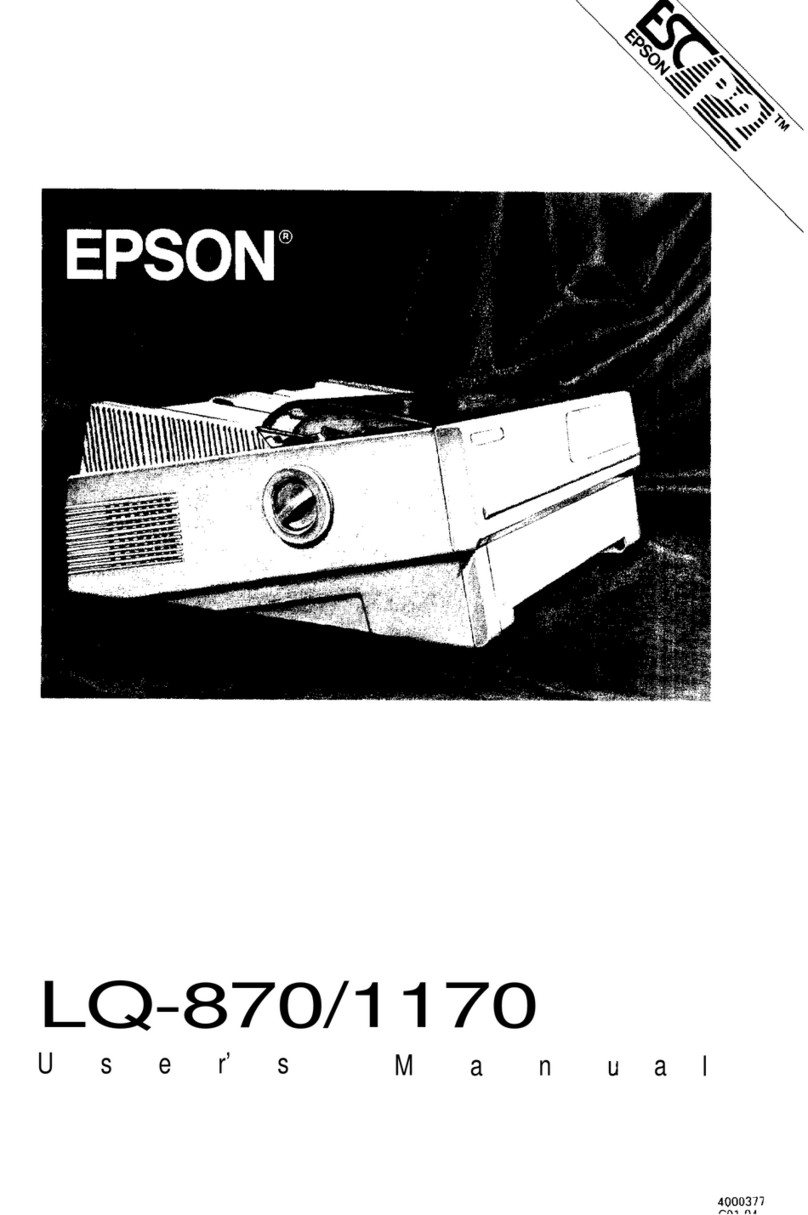 Epson 1170 User manual