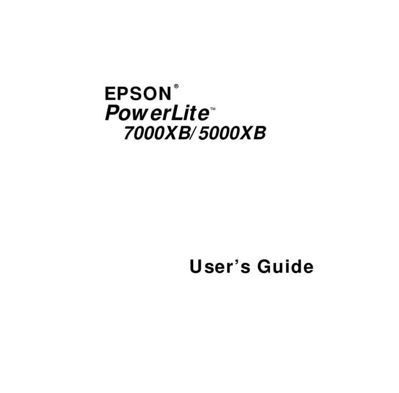 Epson 5000XB - PowerLite SVGA LCD Projector User manual