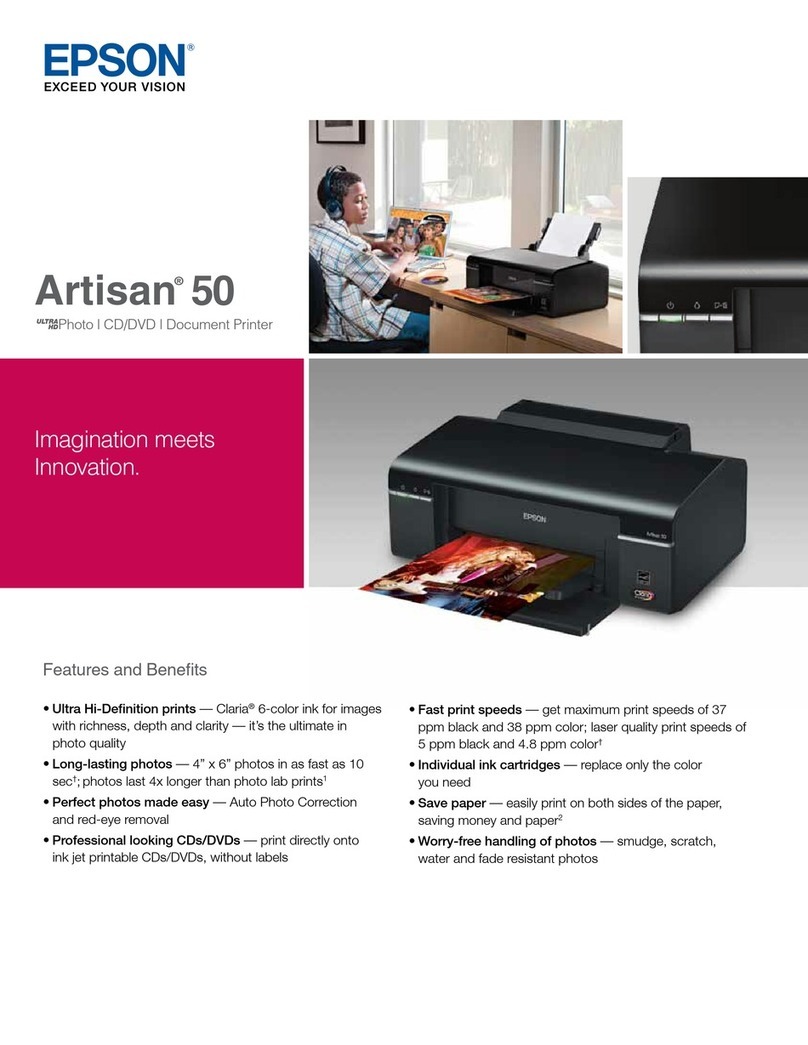 Epson 50 - Artisan 50 - Printer User manual