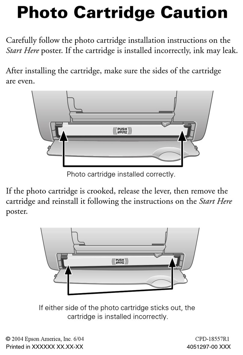 Epson PictureMate - Compact Photo Printer Manual
