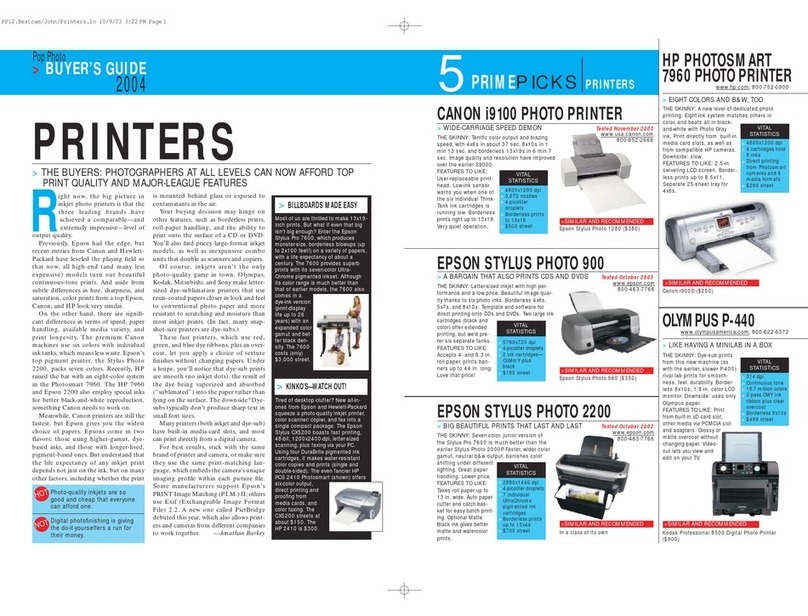 Epson CANON i9100 Guide