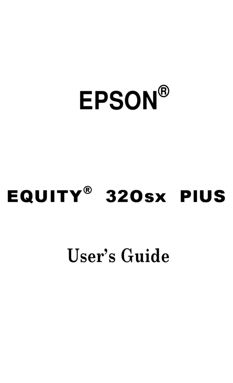 Epson Equity 320SX PLUS User manual