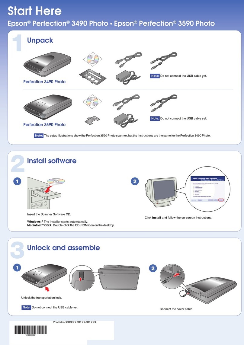 Epson 3490 - Perfection Photo Scanner Instruction Manual