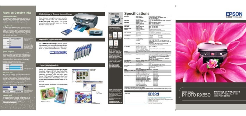 Epson Stylus Photo RX650 User manual