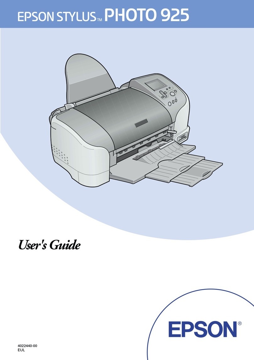 Epson Stylus Photo 925 User manual