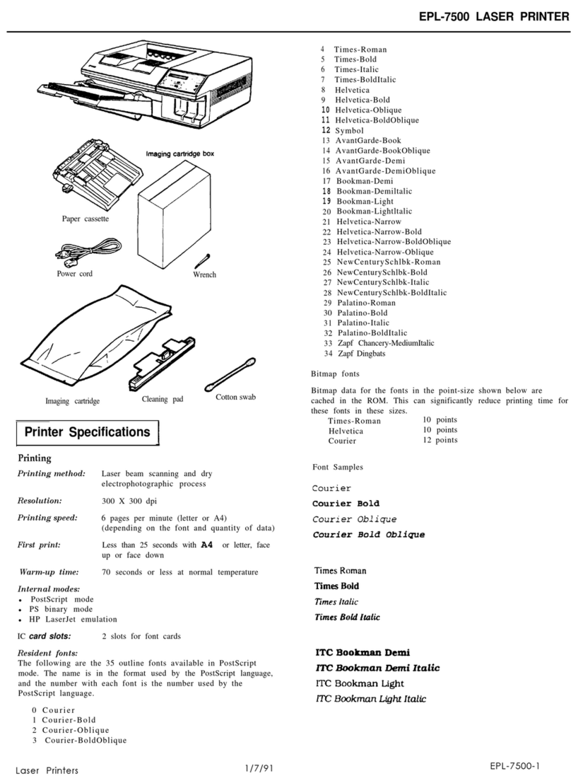 Epson EPL-7500 User manual