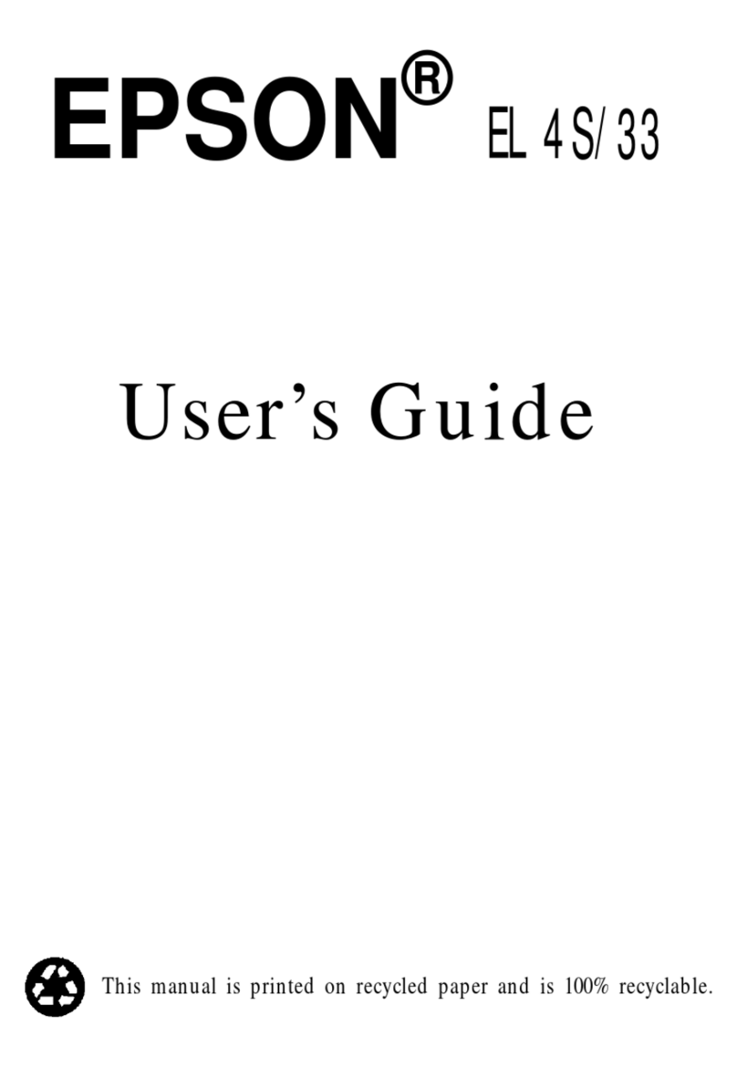 Epson EL 33 User manual Epson EL 33 User manual