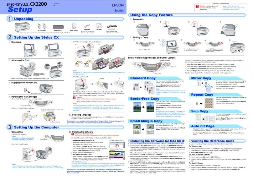 Epson Stylus CX3200 User manual