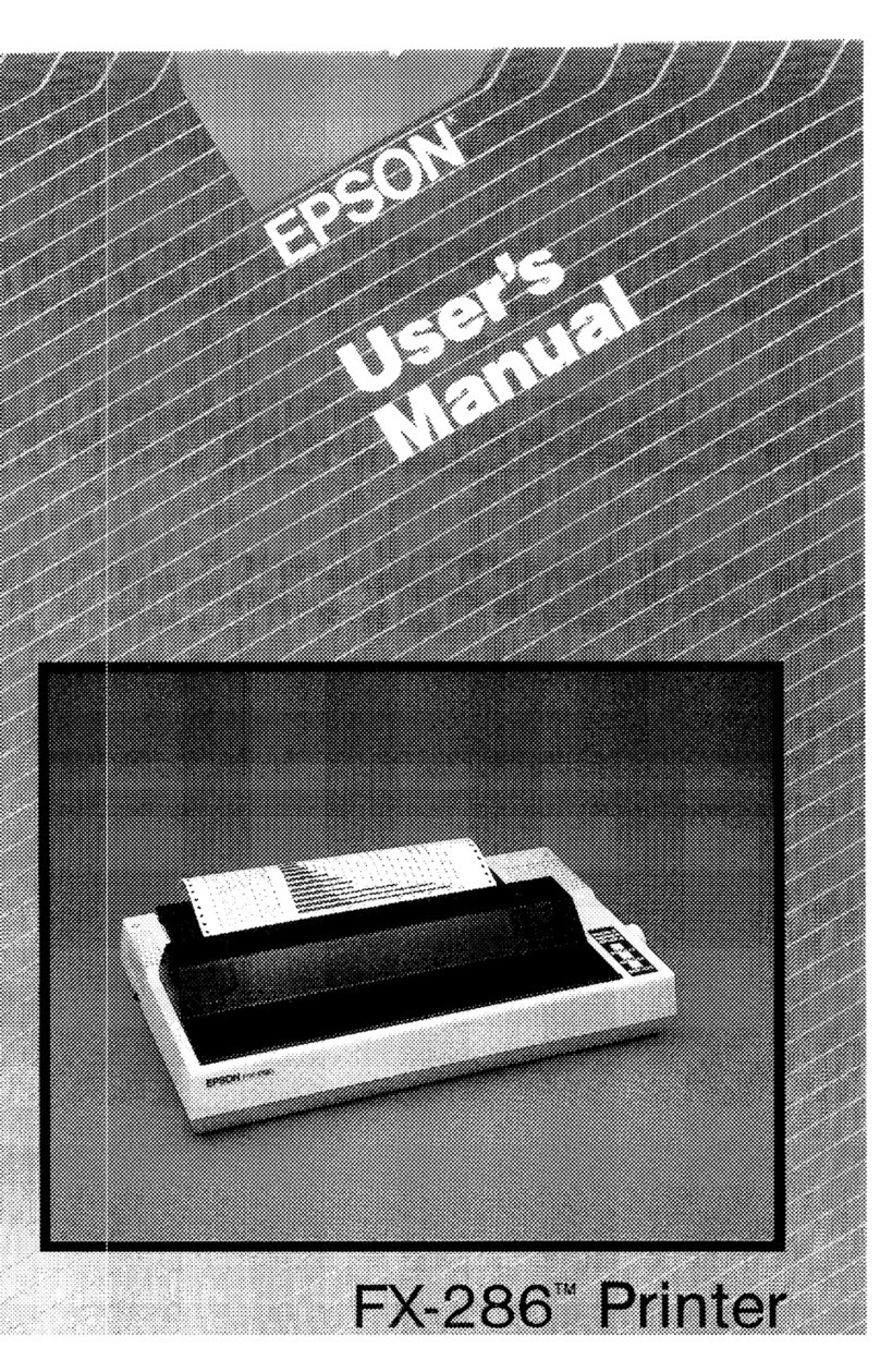 Epson FX-286 - Impact Printer User manual