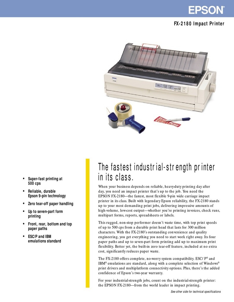 Epson FX-2180 - Impact Printer User manual
