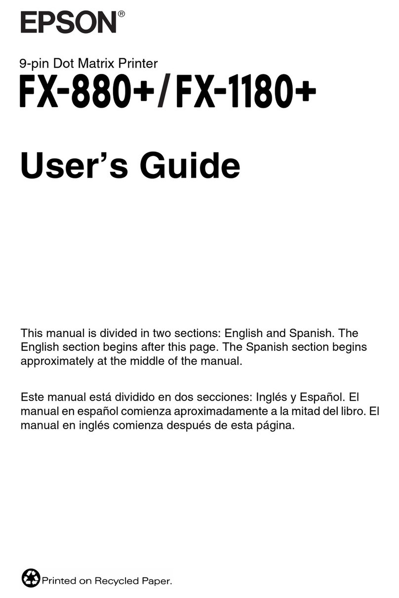 Epson FX-1180 - Impact Printer User manual