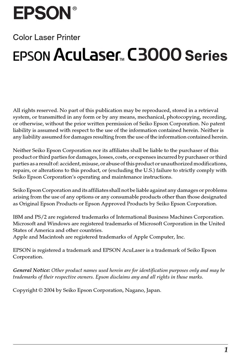 Epson AcuLaser C3000 Series User manual