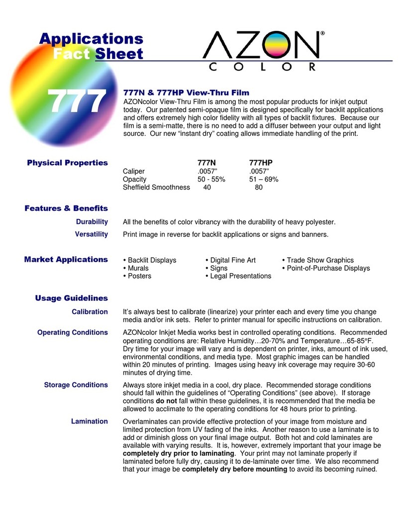 AZON COLOR Azon 777HP Fact sheet