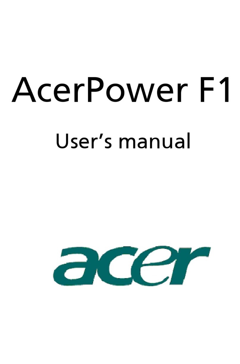 Acer AcerPower F1 User manual Acer AcerPower F1 User manual