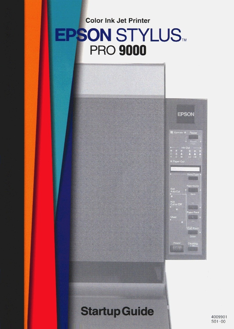 Epson Stylus Pro 9000 User guide Epson Stylus Pro 9000 User guide