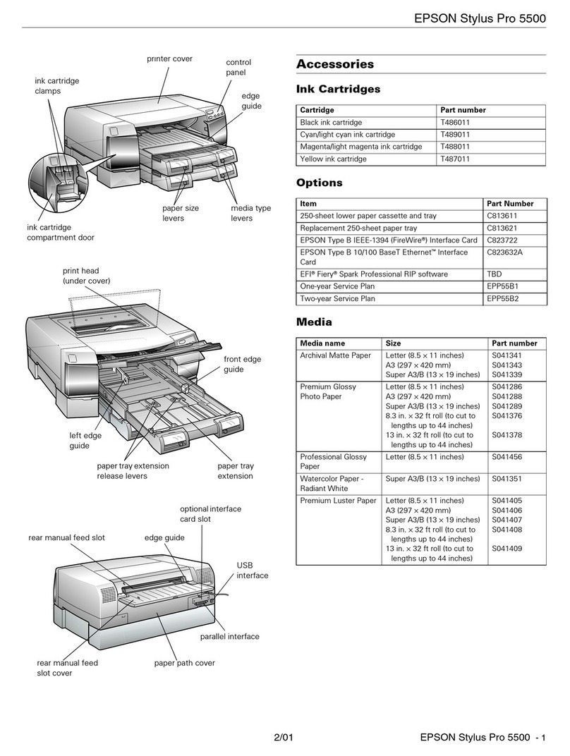 Epson Stylus Pro 5500 User manual