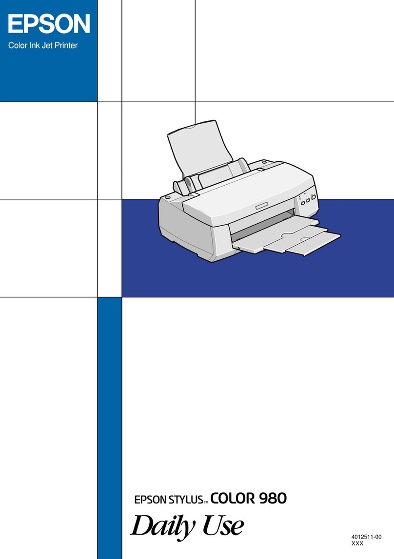 Epson Stylus Color 980 User manual