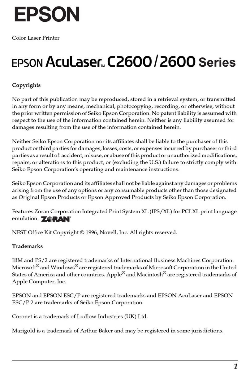 Epson C2600/2600 User manual