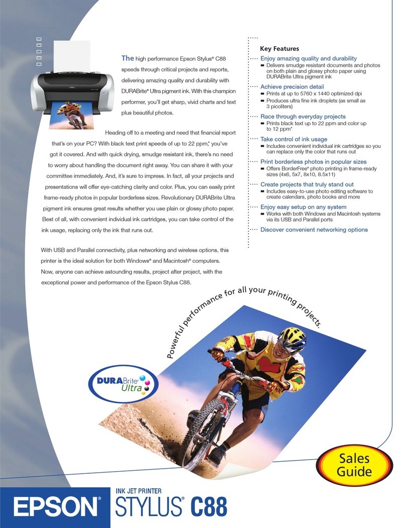Epson Stylus C88 Sales guide
