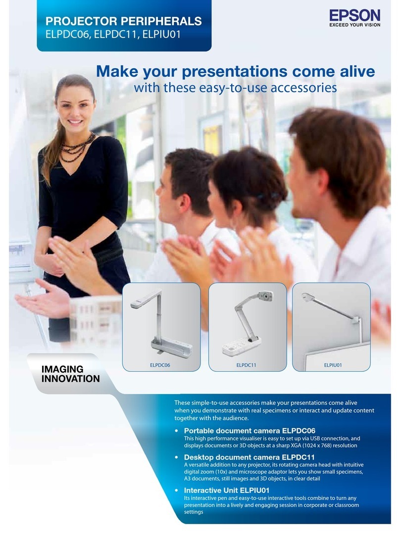 Epson ELPDC06 Document Camera For serial numbers beginning with LQZF - DC-06 Document... User manual