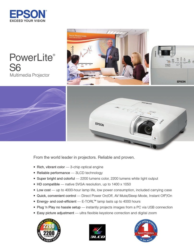 Epson PowerLite S6 User manual