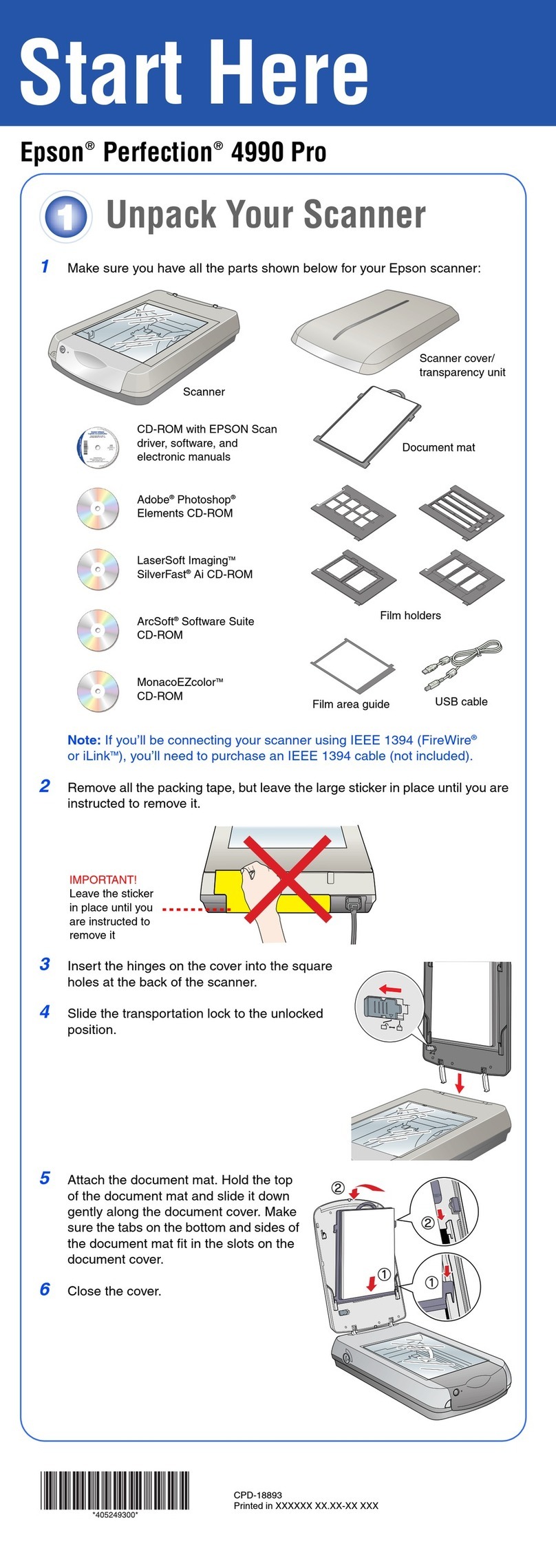 Epson Perfection 4990 Instruction Manual
