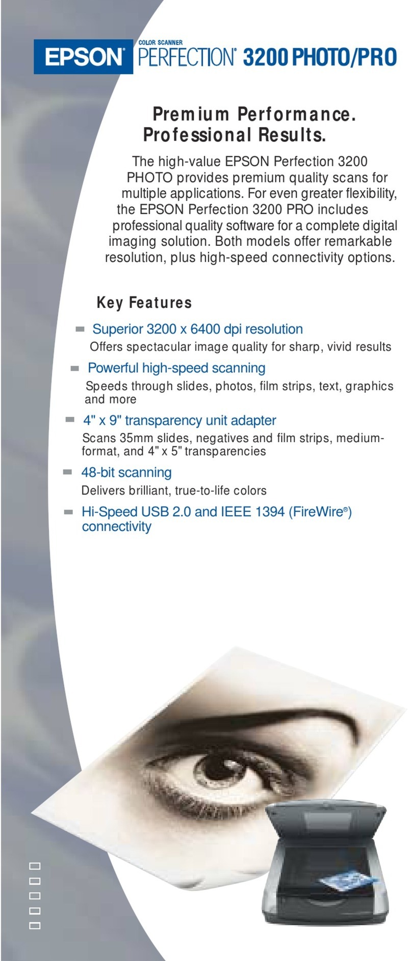 Epson Perfection 3200 Photo User manual