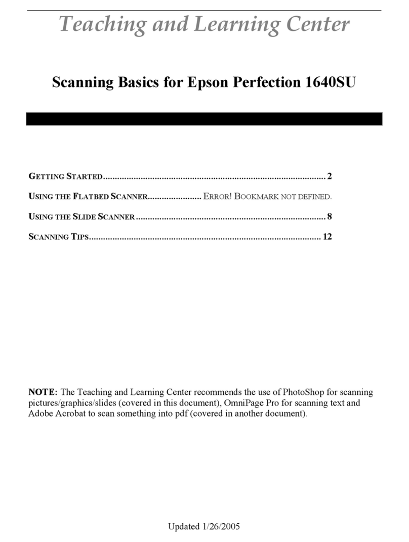 Epson 1640SU - Perfection Photo Scanner Installation guide
