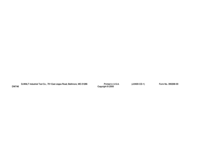 DeWalt DW746 instruction manual