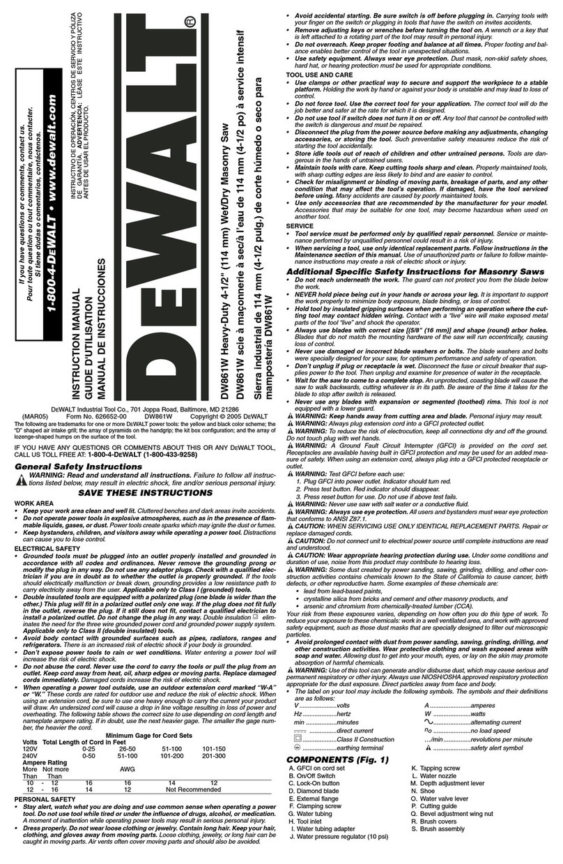 DeWalt DW861W User manual DeWalt DW861W User manual
