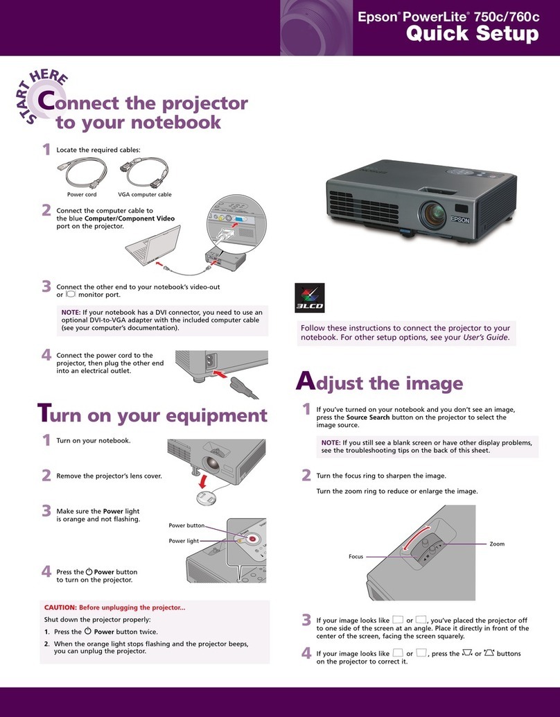 Epson PowerLite 750c Specification sheet