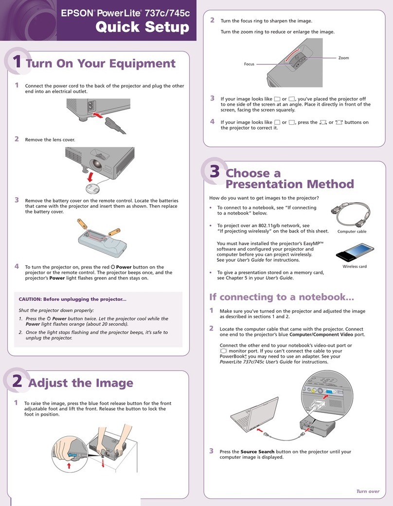 Epson PowerLite 737c User manual
