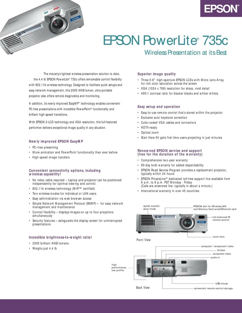 Epson PowerLite 735c User manual