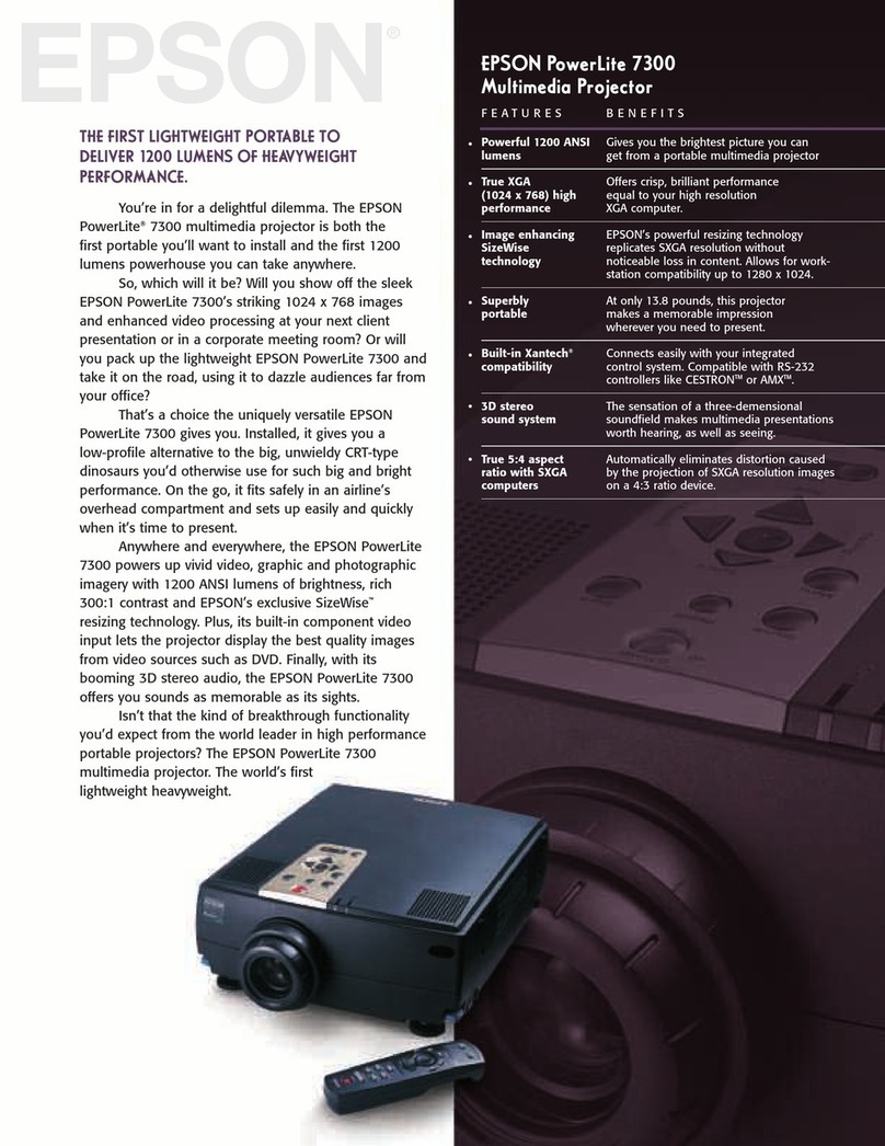 Epson PowerLite 7300 User manual