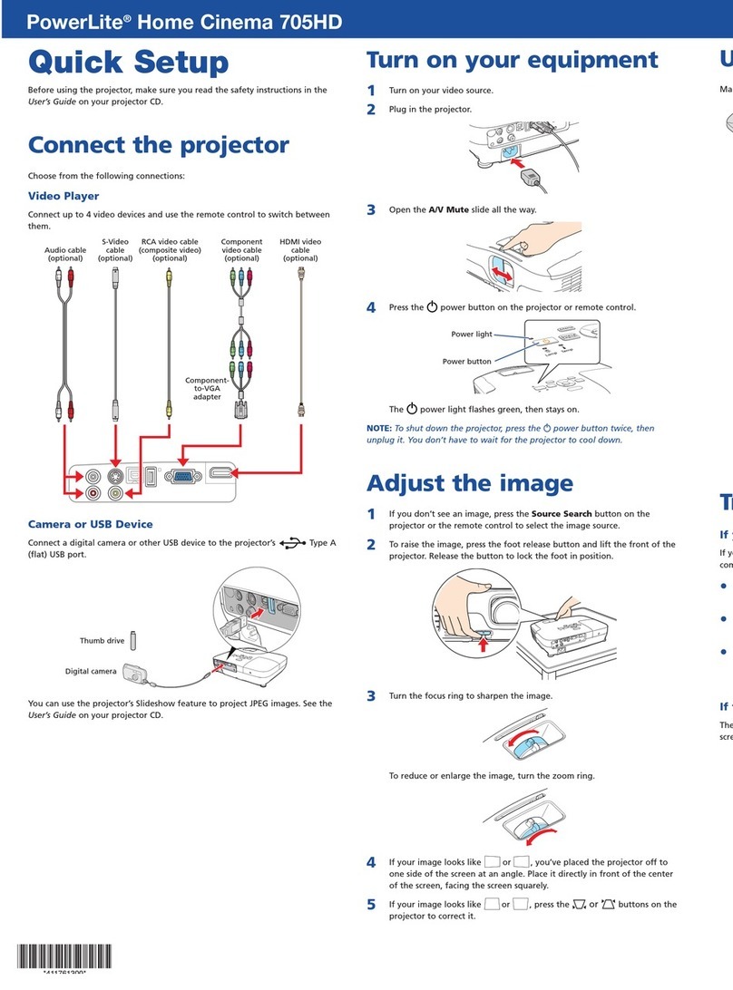 Epson PowerLite Home Cinema 705HD User manual