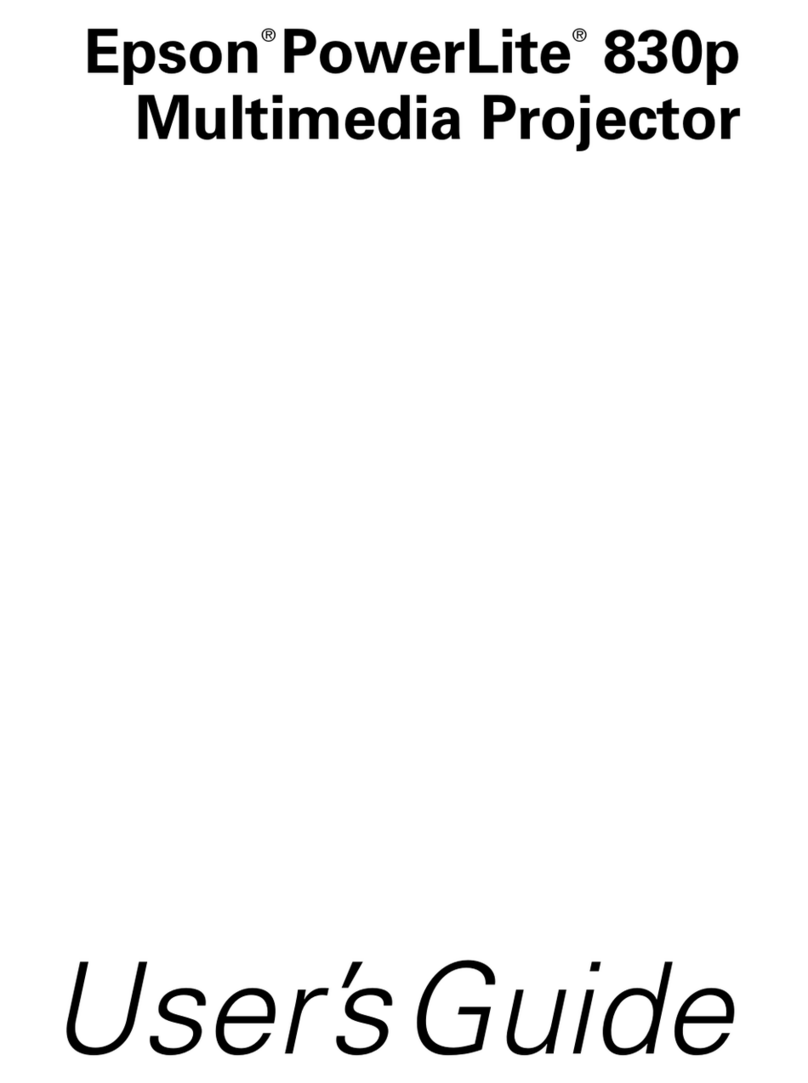 Epson 830p - PowerLite XGA LCD Projector User manual