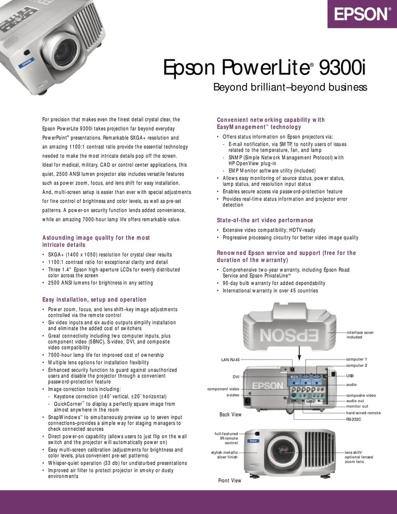 Epson PowerLite 9300i User manual