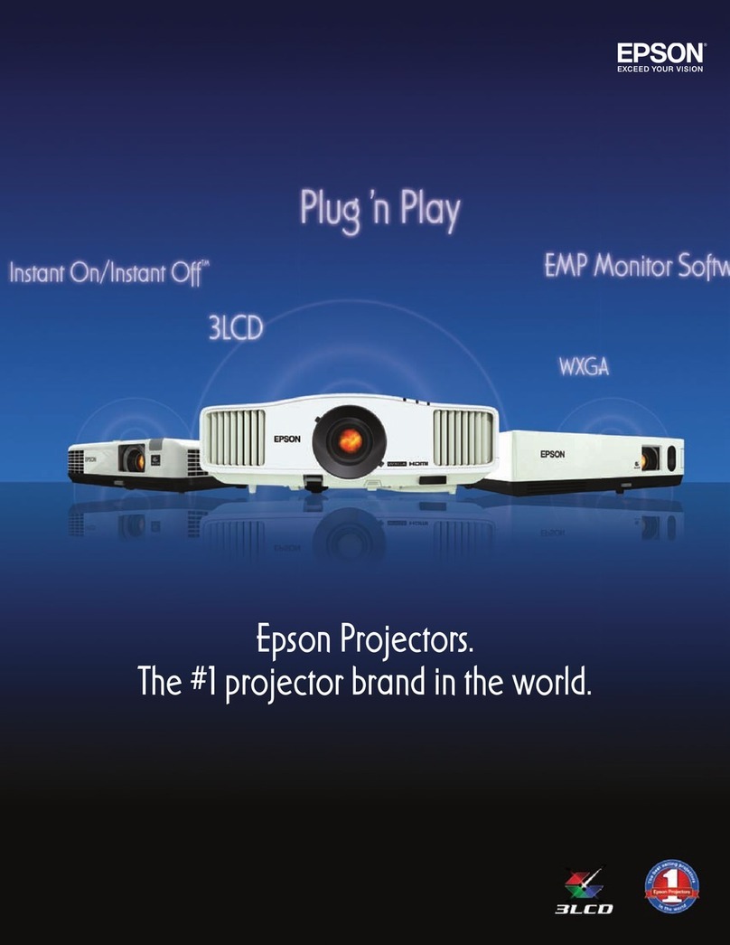 Epson 826W - PowerLite WXGA LCD Projector User manual