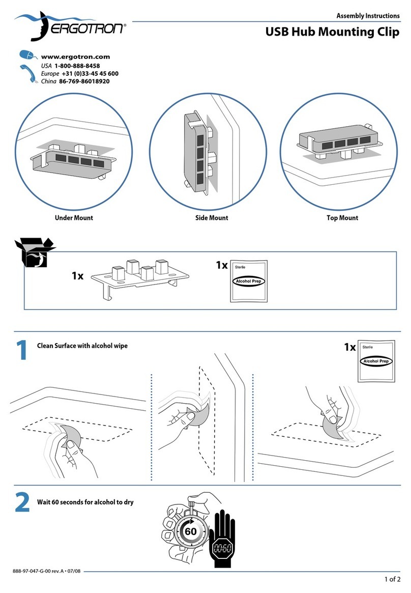 Ergotron USB Hub Mounting Clip Assembly instructions