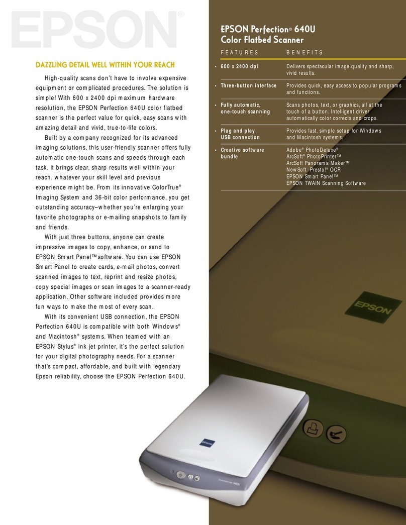 Epson Perfection 640U Series User manual
