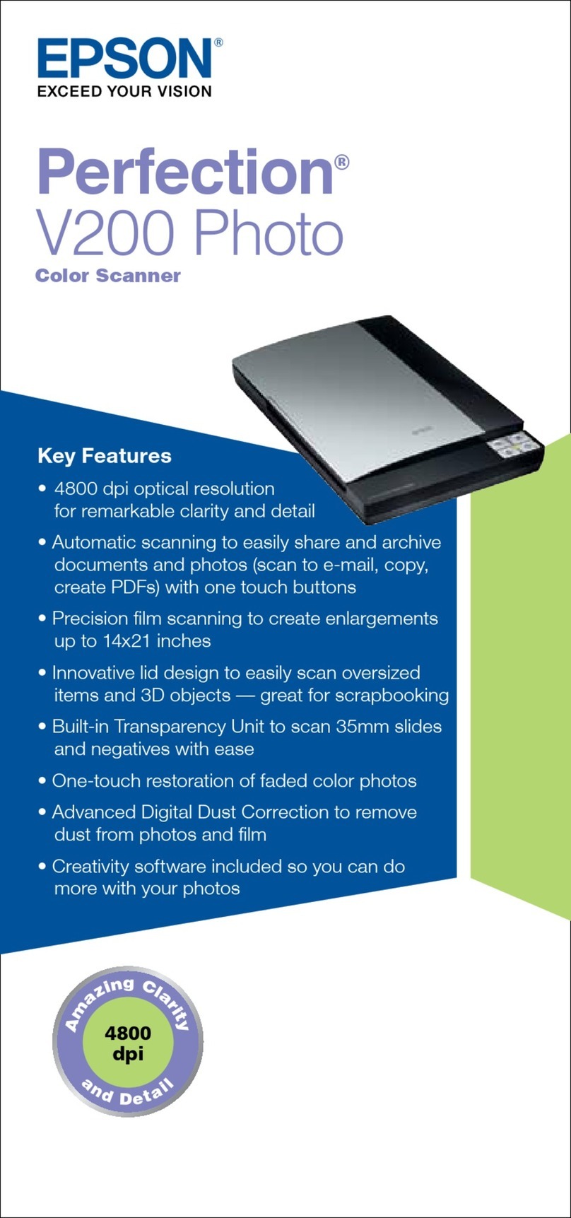 Epson Perfection V200 Photo User manual
