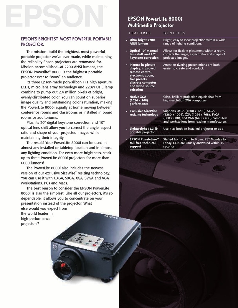 Epson PowerLite 8000i User manual