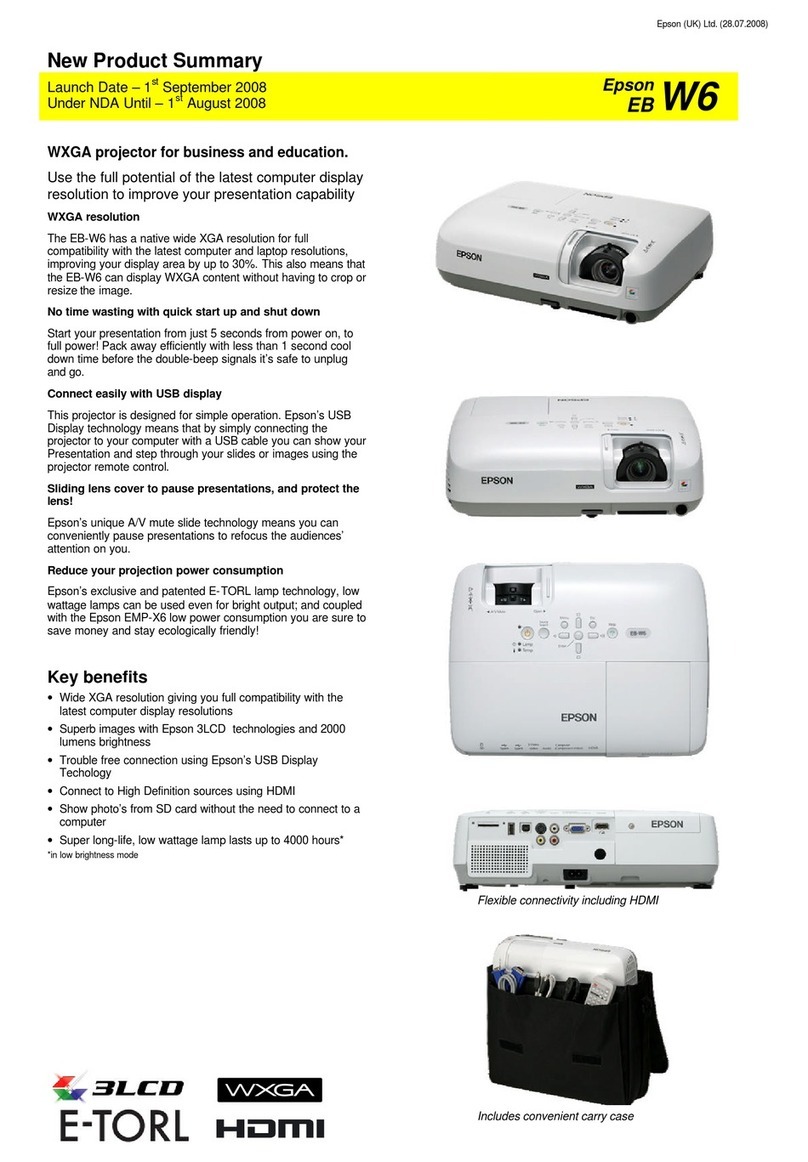 Epson E-Torl EB W6 User manual