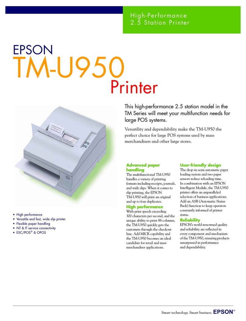 Epson U950 - TM B/W Dot-matrix Printer User manual Epson U950 - TM B/W Dot-matrix Printer User manual