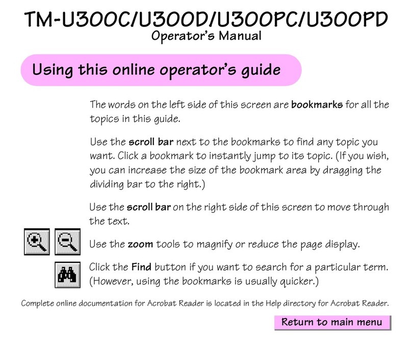 Epson U300C - TM Dot-matrix Printer User manual