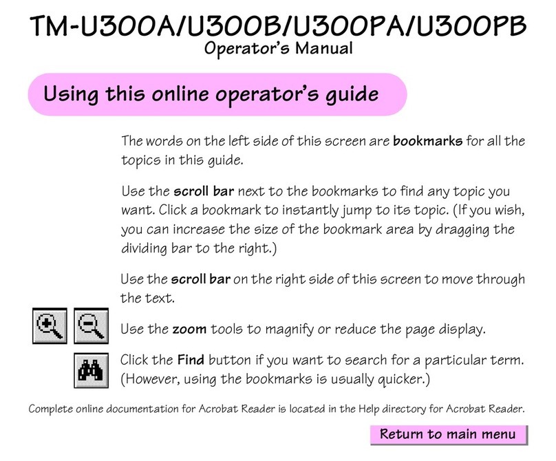 Epson TM-U300A Operator's manual