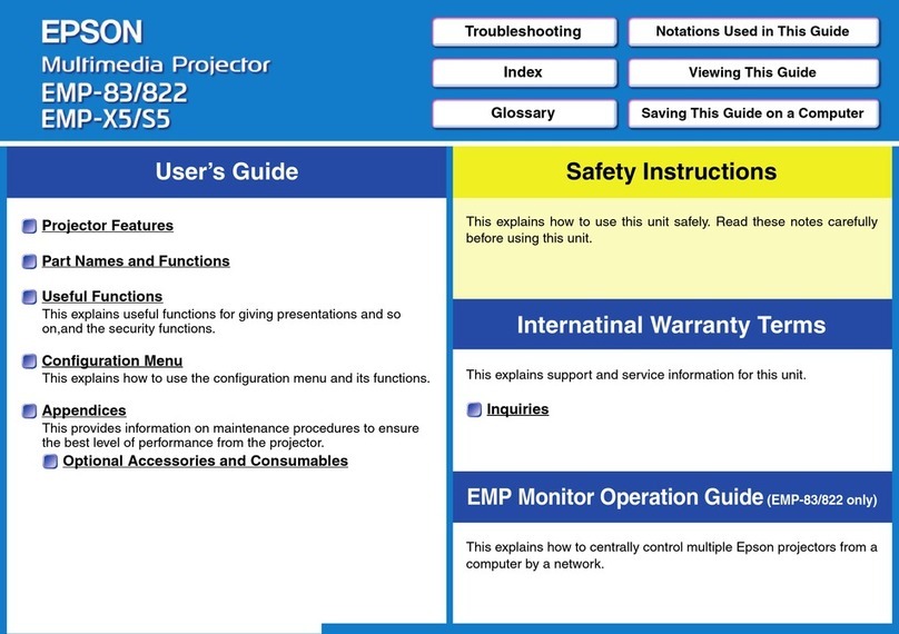 Epson EMP-83/822 User manual