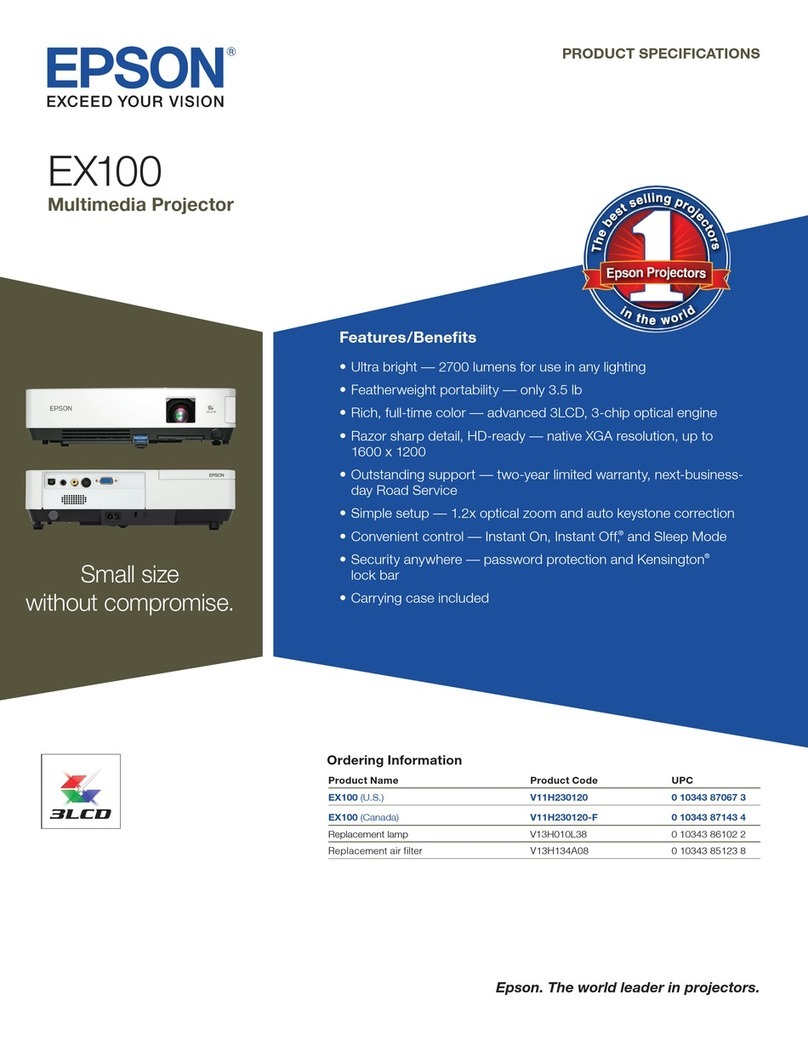 Epson EX100 Product specifications